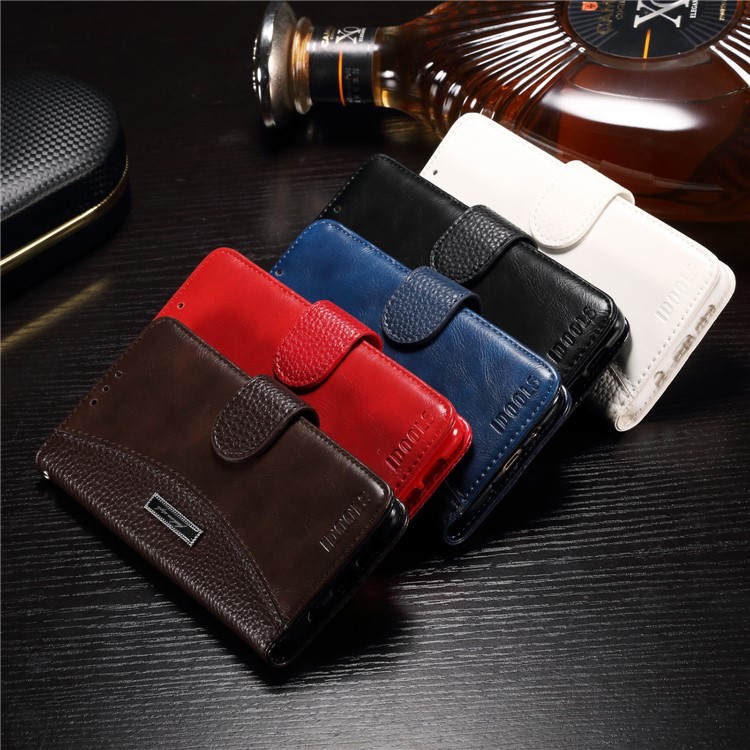 Splicing Leather Card Holder Stand Case for Samsung Galaxy A5 (2017) SM-A520F - Black-4
