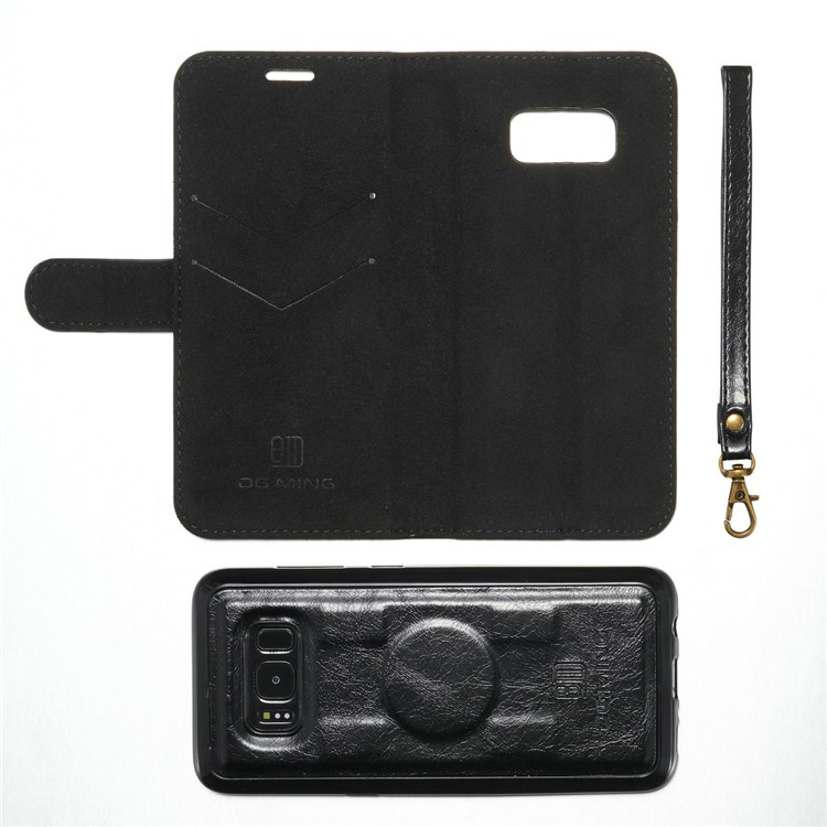 DG.MING Detachable 2-in-1 Genuine Leather Phone Case for Samsung Galaxy S8 G950 - Black-14