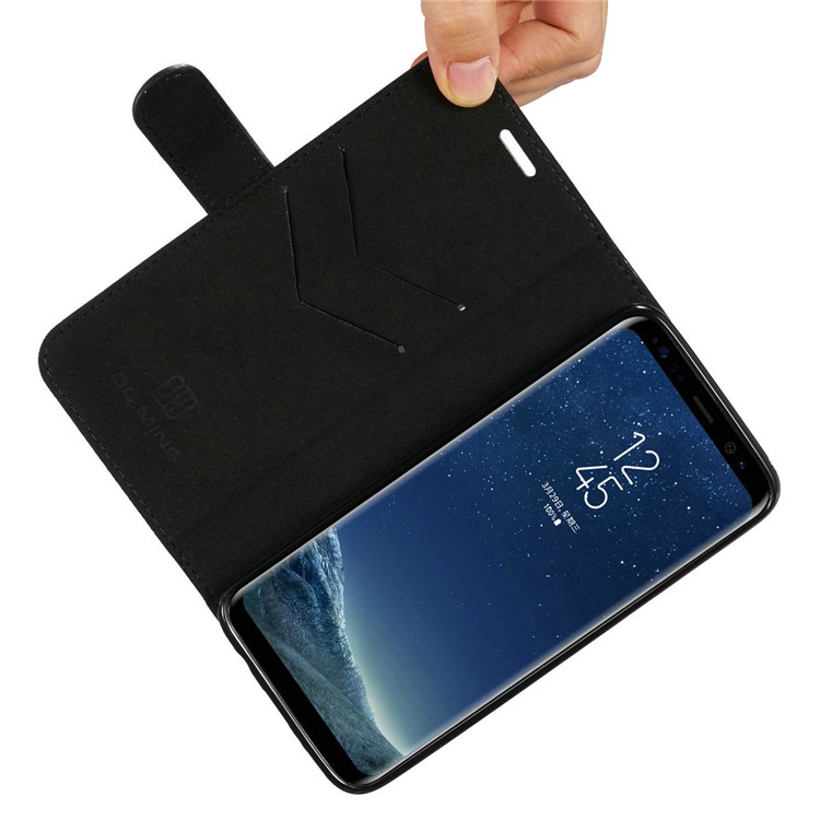 DG.MING Detachable 2-in-1 Genuine Leather Phone Case for Samsung Galaxy S8 G950 - Black-15