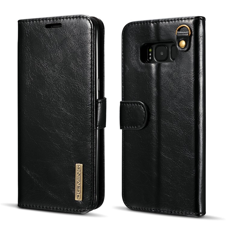 DG.MING Detachable 2-in-1 Genuine Leather Phone Case for Samsung Galaxy S8 G950 - Black-2
