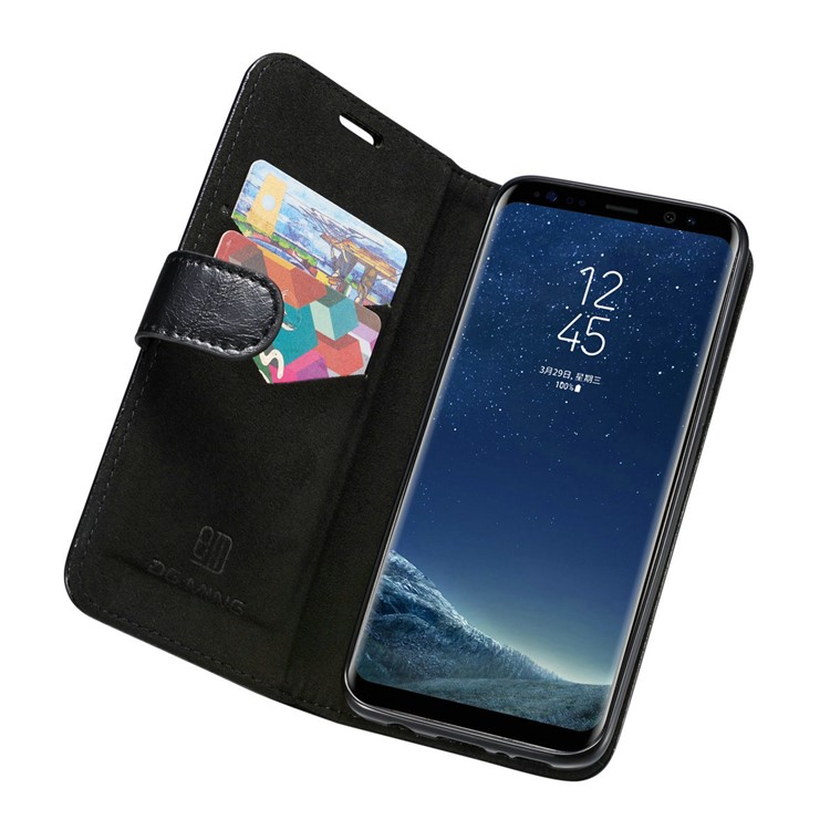 DG.MING Detachable 2-in-1 Genuine Leather Phone Case for Samsung Galaxy S8 G950 - Black-7