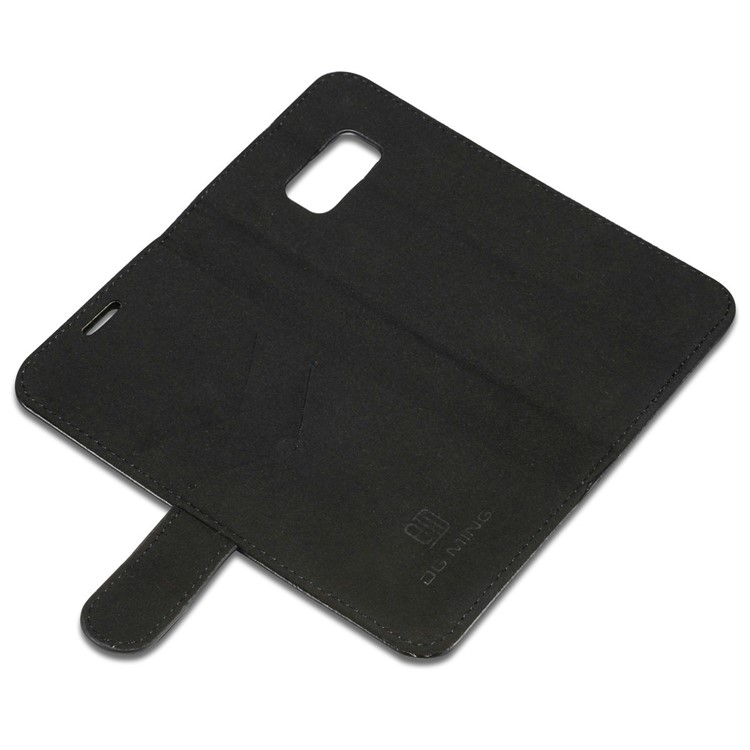 Dg. Ming Détachable 2 en 1 Véritable Couverture de Téléphone en Cuir Pour Samsung Galaxy S8 Plus G955 - le Noir