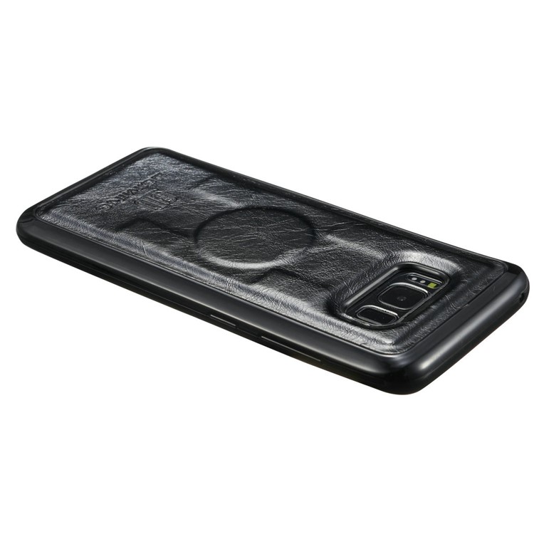 Dg. Ming Détachable 2 en 1 Véritable Couverture de Téléphone en Cuir Pour Samsung Galaxy S8 Plus G955 - le Noir