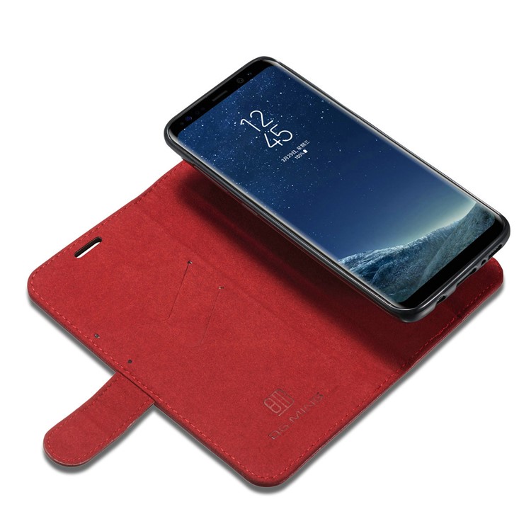 DG.MING Detachable 2-in-1 Genuine Leather Mobile Phone Case for Samsung Galaxy S8 Plus G955 - Red-11