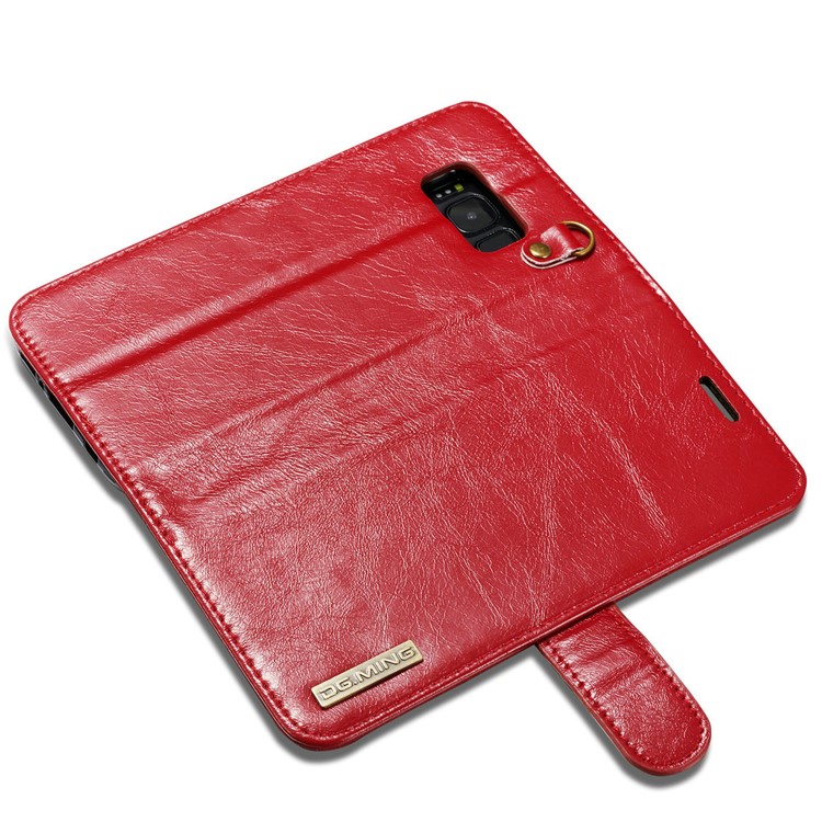 DG.MING Detachable 2-in-1 Genuine Leather Mobile Phone Case for Samsung Galaxy S8 Plus G955 - Red-12