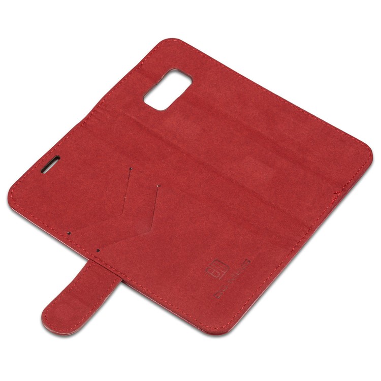DG.MING Detachable 2-in-1 Genuine Leather Mobile Phone Case for Samsung Galaxy S8 Plus G955 - Red-13