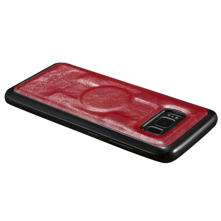 DG.MING Detachable 2-in-1 Genuine Leather Mobile Phone Case for Samsung Galaxy S8 Plus G955 - Red-16