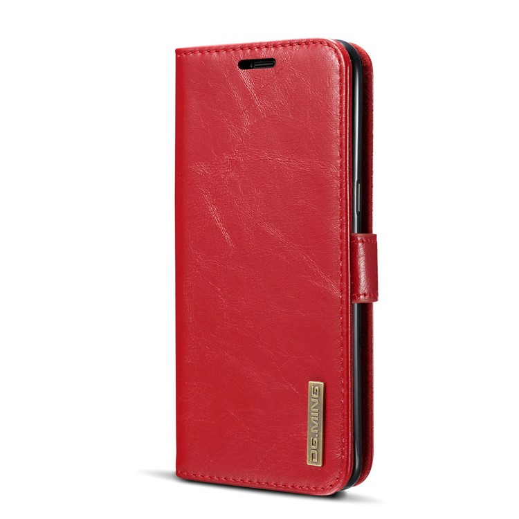 DG.MING Detachable 2-in-1 Genuine Leather Mobile Phone Case for Samsung Galaxy S8 Plus G955 - Red-3