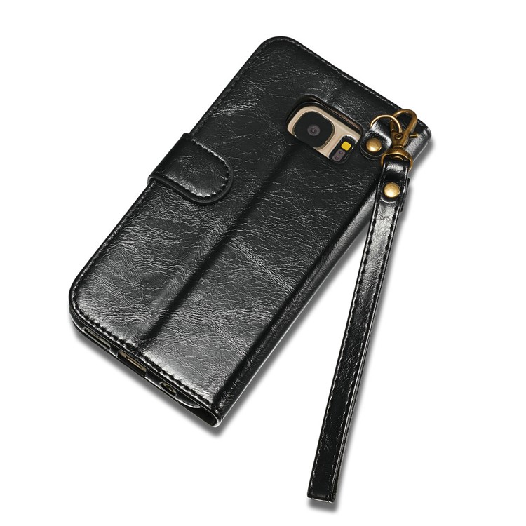 DG.MING Detachable 2-in-1 Genuine Leather Mobile Casing for Samsung Galaxy S7 G930 - Black-10
