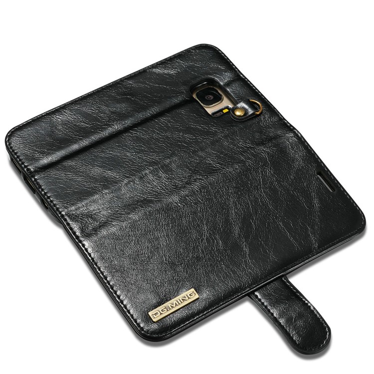 DG.MING Detachable 2-in-1 Genuine Leather Mobile Casing for Samsung Galaxy S7 G930 - Black-12