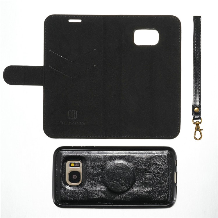 DG.MING Detachable 2-in-1 Genuine Leather Mobile Casing for Samsung Galaxy S7 G930 - Black-15