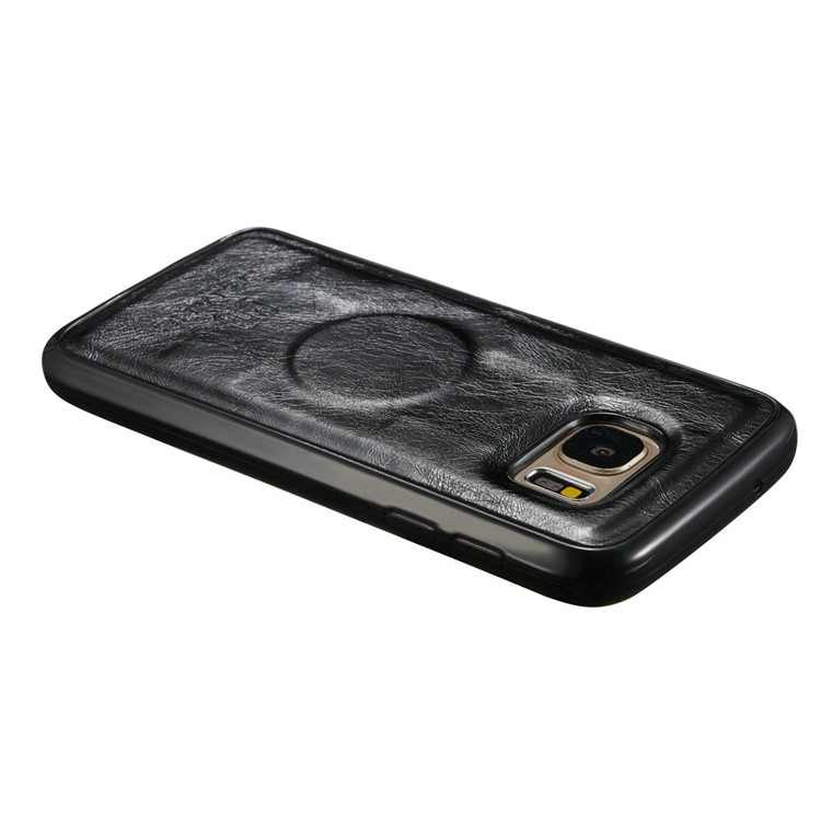 DG.MING Detachable 2-in-1 Genuine Leather Mobile Casing for Samsung Galaxy S7 G930 - Black-16