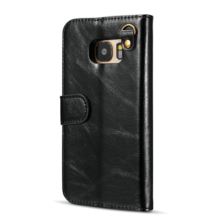 DG.MING Detachable 2-in-1 Genuine Leather Mobile Casing for Samsung Galaxy S7 G930 - Black-4