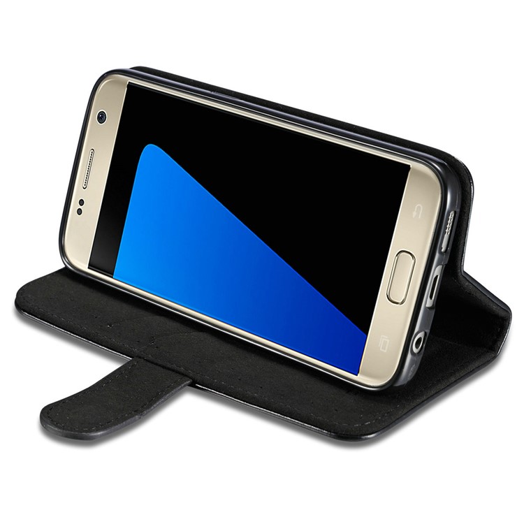 DG.MING Detachable 2-in-1 Genuine Leather Mobile Casing for Samsung Galaxy S7 G930 - Black-8
