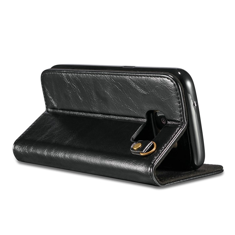 DG.MING Detachable 2-in-1 Genuine Leather Mobile Casing for Samsung Galaxy S7 G930 - Black-9