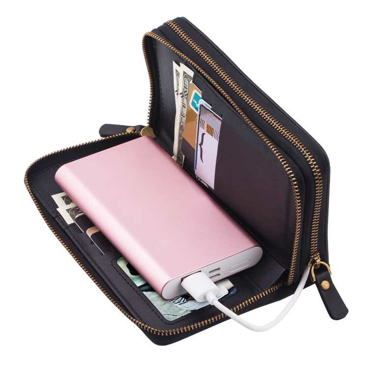 Leather Wallet + Detachable TPU Back Case for Samsung Galaxy S8 SM-G950 - Black-14