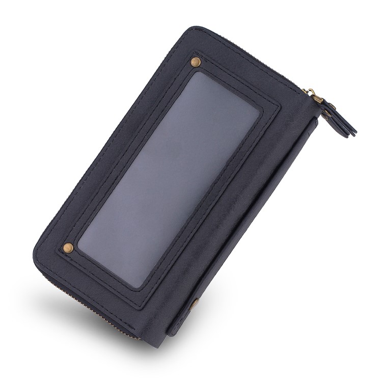 Leather Wallet + Detachable TPU Back Case for Samsung Galaxy S8 SM-G950 - Black-3