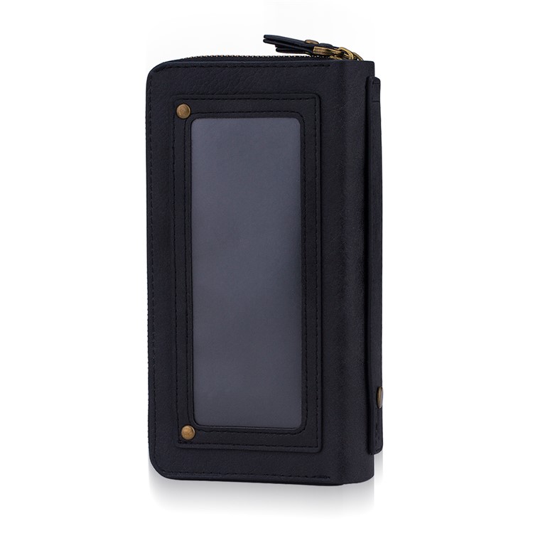Leather Wallet + Detachable TPU Back Case for Samsung Galaxy S8 SM-G950 - Black-6