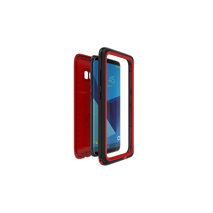 2M Underwater Waterproof PC+TPU Phone Casing for Samsung Galaxy S8+ G955 with Responsive Buttons - Red-10