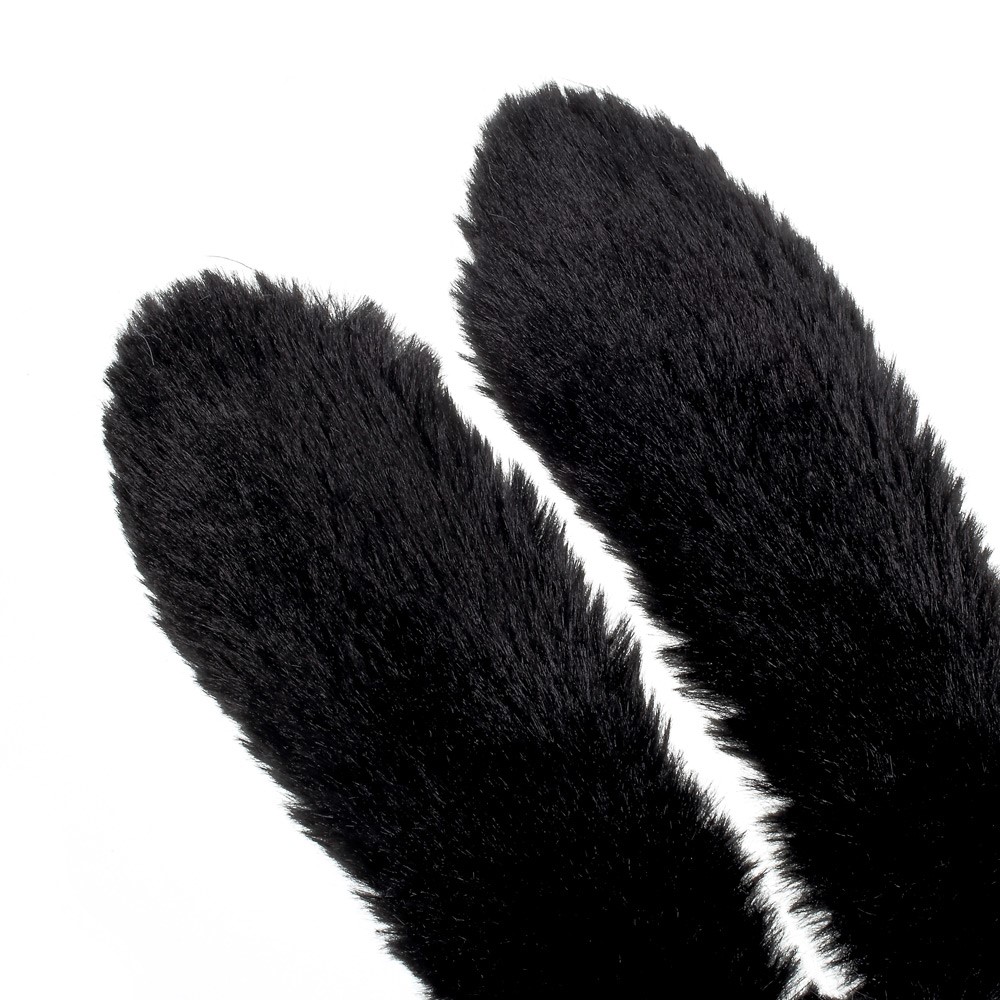 Bunny Shape Rhinestone Fluffy Warm Fur TPU Case for Samsung Galaxy Xcover 4 - Black-8