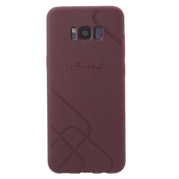 BOSILANG Lines Pattern Matte TPU Case for Samsung Galaxy S8 SM-G950 - Wine Red-2
