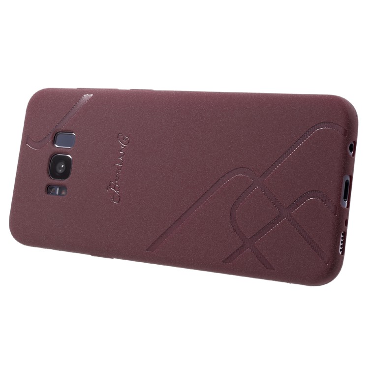 BOSILANG Lines Pattern Matte TPU Case for Samsung Galaxy S8 SM-G950 - Wine Red-3