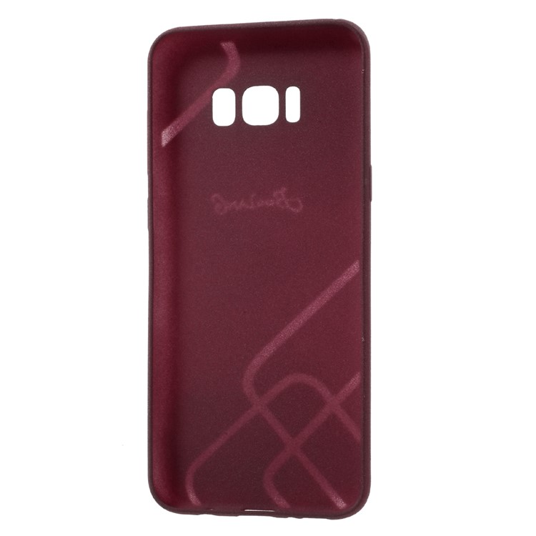 BOSILANG Lines Pattern Matte TPU Case for Samsung Galaxy S8 SM-G950 - Wine Red-6
