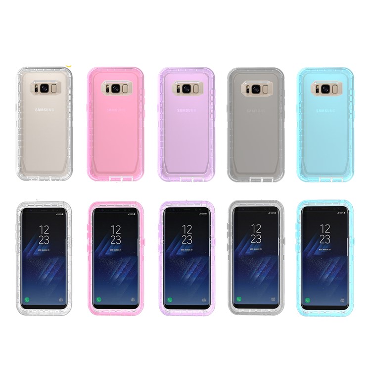 TPU + PC Protective Phone Shell for Samsung Galaxy S8 G950 - Transparent-2