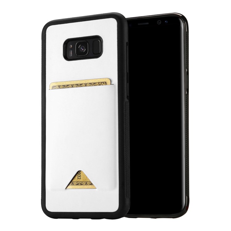 

DUX DUCIS Pocard Series Card Slot PU Leather Skin TPU Phone Cover for Samsung Galaxy S8 Plus SM-G955 - White, Galaxy S8+