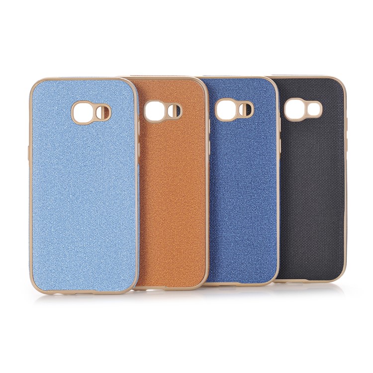 Jeans Cloth Texture PU Leather Coated TPU Soft Case for Samsung Galaxy A5 (2017) SM-A520F - Grey-6