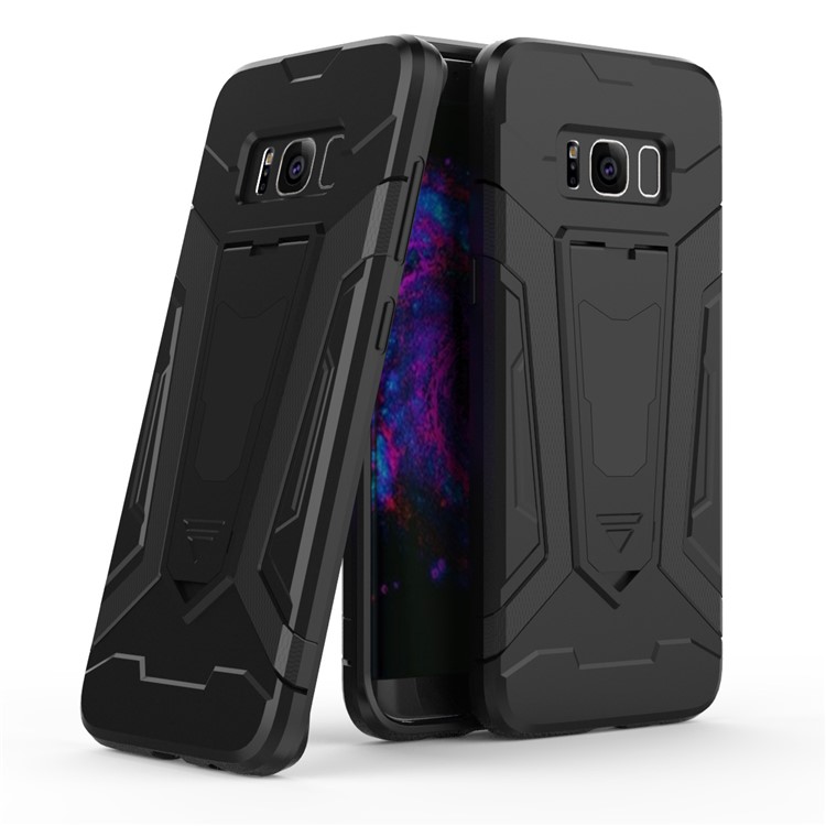Armor PC + TPU Combo Case with Kickstand for Samsung Galaxy S8 Plus G955 - Black-1