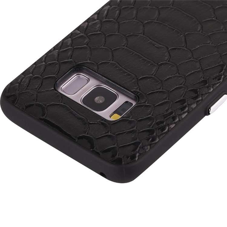 LC.IMEEKE Crocodile Texture PU Leather Coated TPU Case for Samsung Galaxy S8 Plus G955 - Black-5