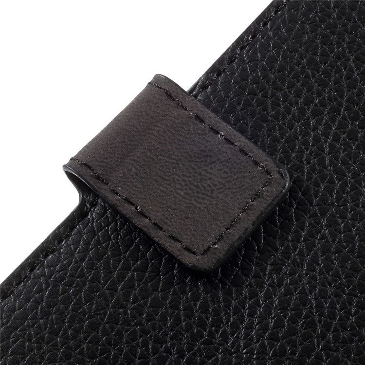Litchi Texture Leather Wallet Stand Phone Case for Samsung Galaxy Xcover 4 - Black-10