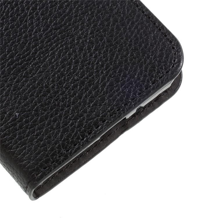 Litchi Texture Leather Wallet Stand Phone Case for Samsung Galaxy Xcover 4 - Black-7