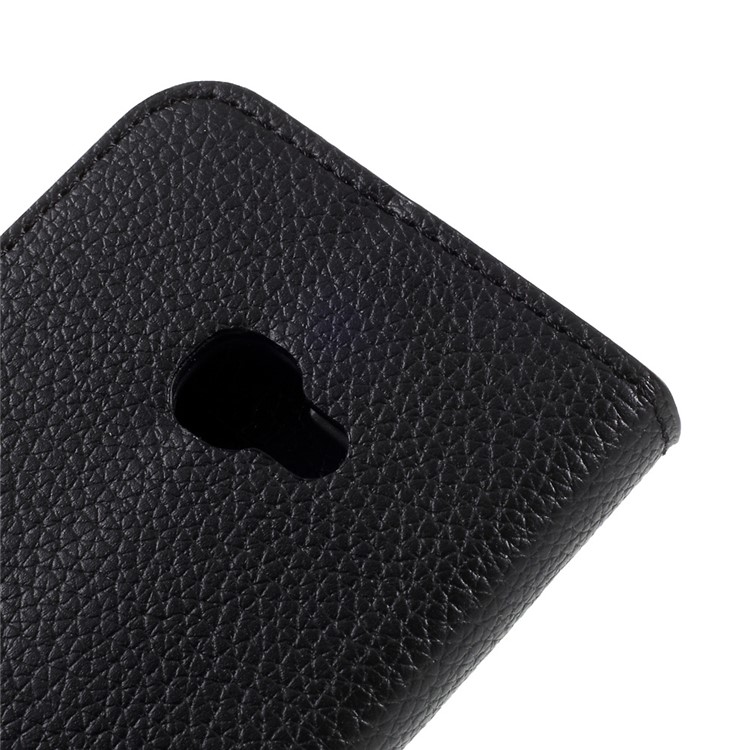 Litchi Texture Leather Wallet Stand Phone Case for Samsung Galaxy Xcover 4 - Black-8