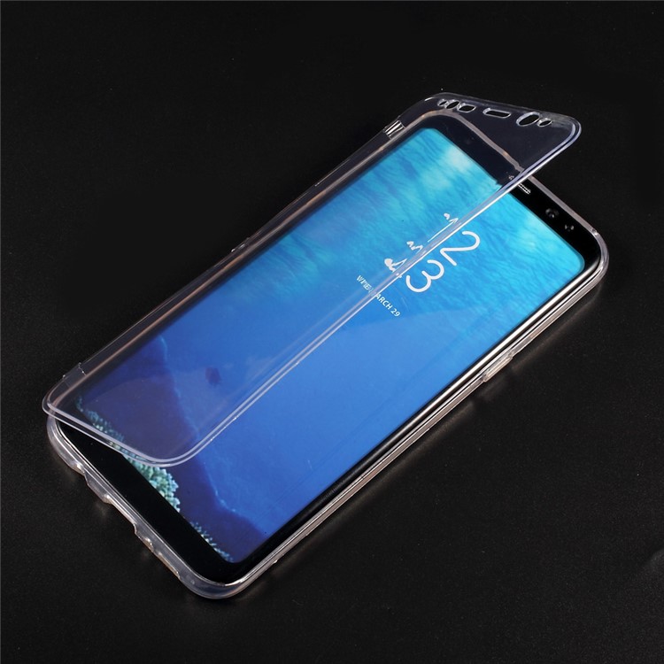 Folio Style TPU Protective Case for Samsung Galaxy S8+ G955 - Transparent-1