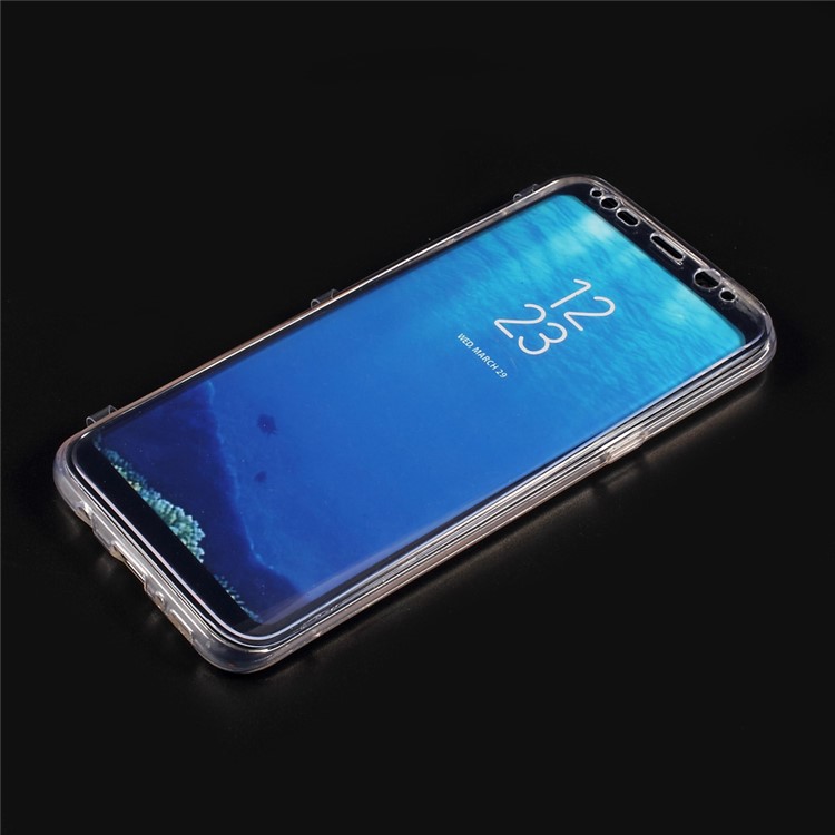Folio Style TPU Protective Case for Samsung Galaxy S8+ G955 - Transparent-2