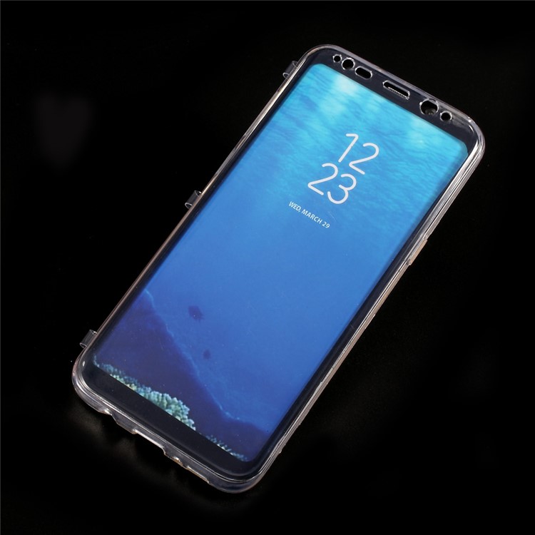 Folio Style TPU Protective Case for Samsung Galaxy S8+ G955 - Transparent-3