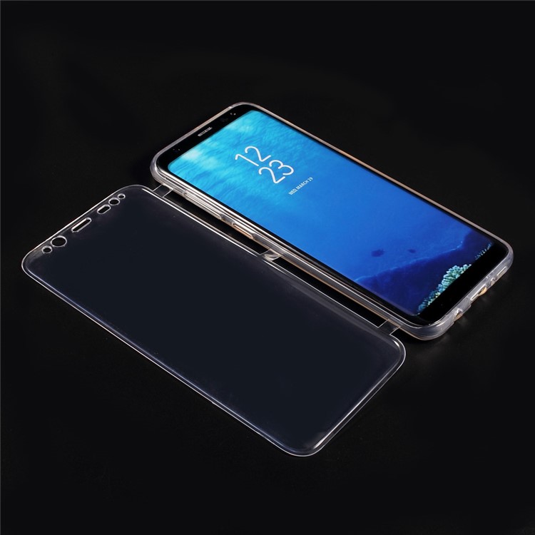 Folio Style TPU Protective Case for Samsung Galaxy S8+ G955 - Transparent-6