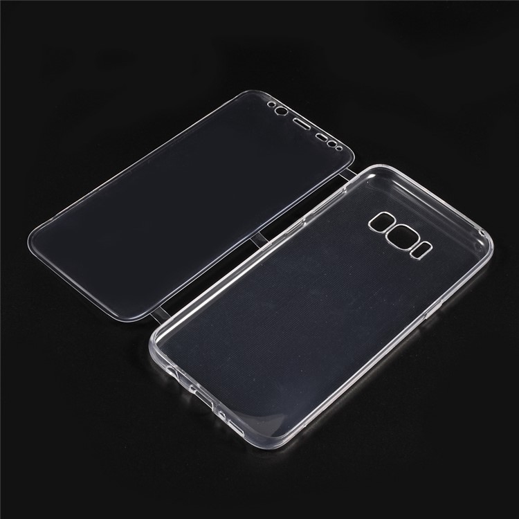 Folio Style TPU Protective Case for Samsung Galaxy S8+ G955 - Transparent-8