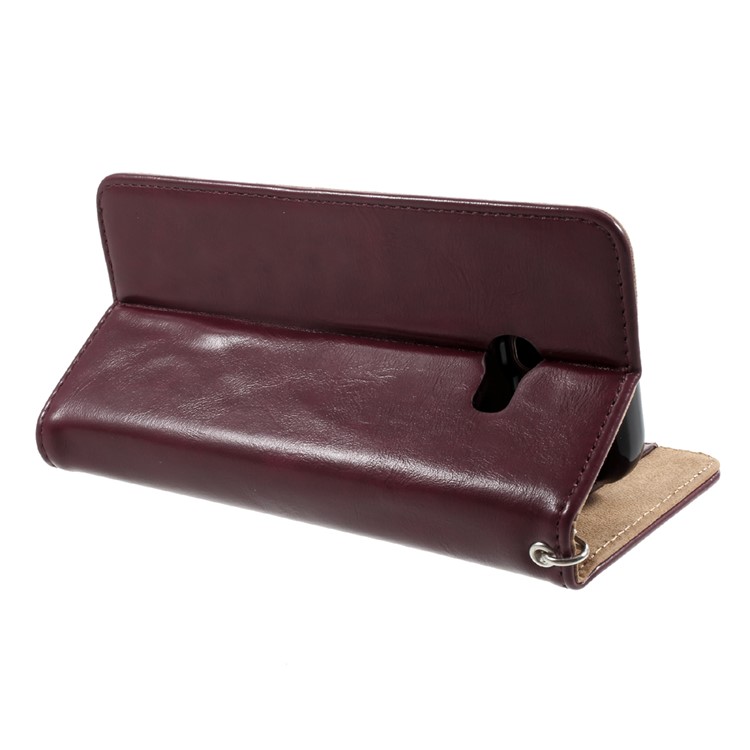 Leather Wallet + Detachable TPU Back Case for Samsung Galaxy A5 (2017) SM-A520 - Wine Red-5