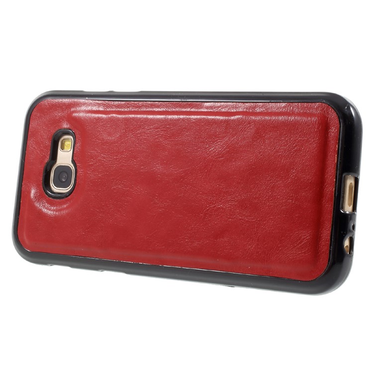 Leather Wallet + Detachable TPU Back Case for Samsung Galaxy A7 (2017) SM-A720 - Red-11
