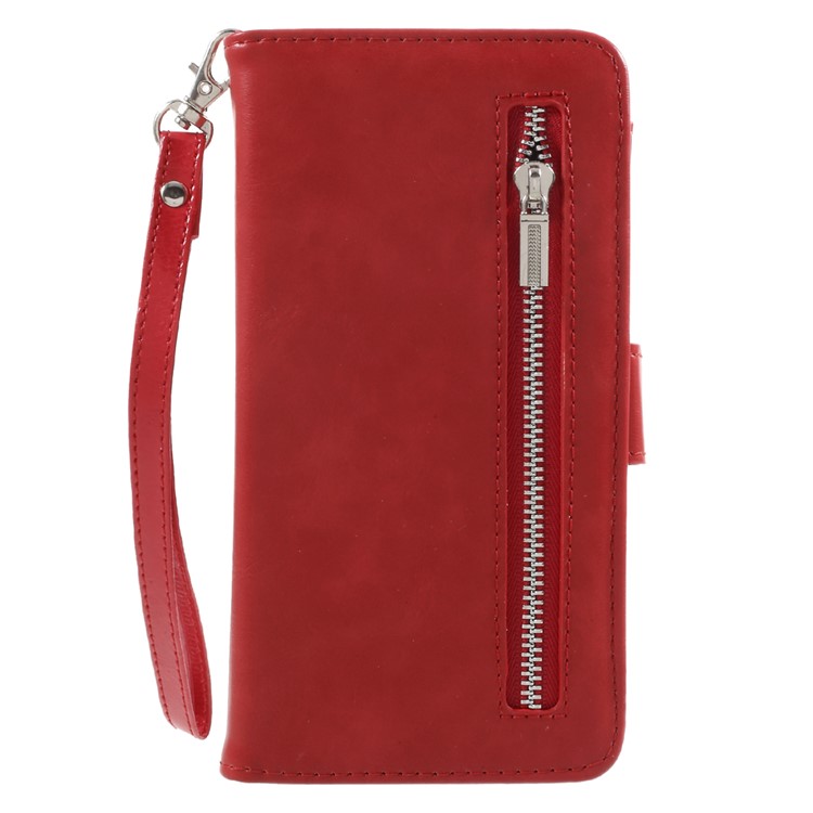 Leather Wallet + Detachable TPU Back Case for Samsung Galaxy A7 (2017) SM-A720 - Red-2