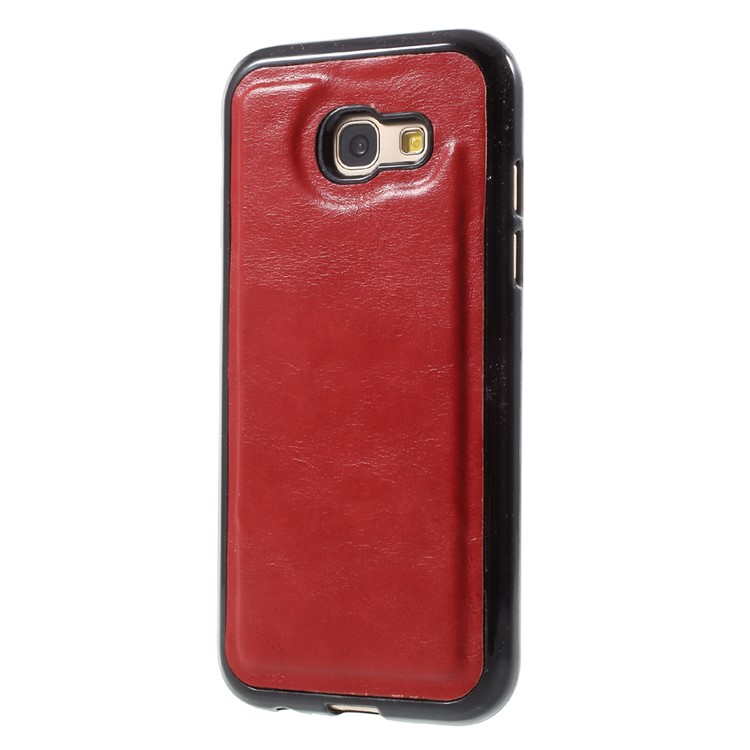 Leather Wallet + Detachable TPU Back Case for Samsung Galaxy A7 (2017) SM-A720 - Red-9