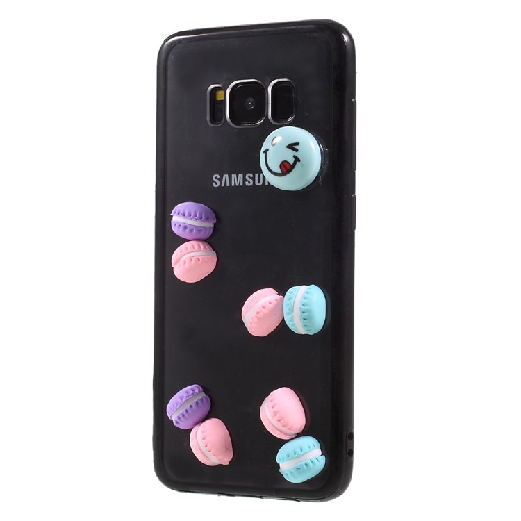 TPU + Acrylic Protective Case with Three-dimensional Pattern for Samsung Galaxy S8 SM-G950 - Macaroons and Smile-2