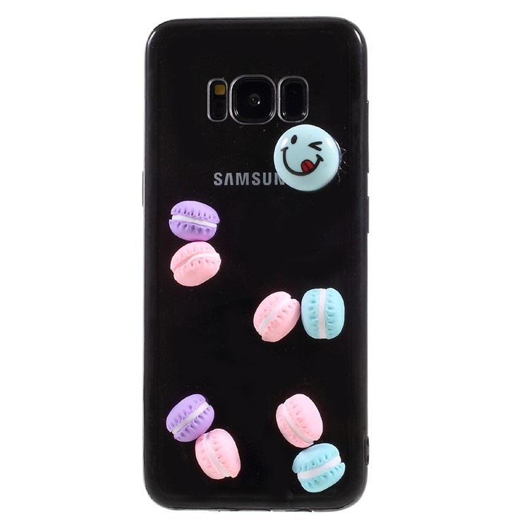 TPU + Acrylic Protective Phone Case with 3D Pattern for Samsung Galaxy S8+ SM-G955 - Macaroons and Smile-1
