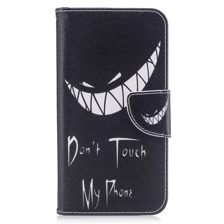 Pattern Printing Wallet Leather Stand Cell Phone Cover for Samsung Galaxy Xcover 4s / Xcover 4 SM-G390F - Do not Touch My Phone-2