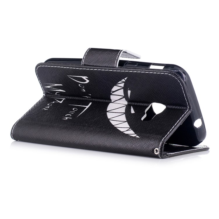 Pattern Printing Wallet Leather Stand Cell Phone Cover for Samsung Galaxy Xcover 4s / Xcover 4 SM-G390F - Do not Touch My Phone-4