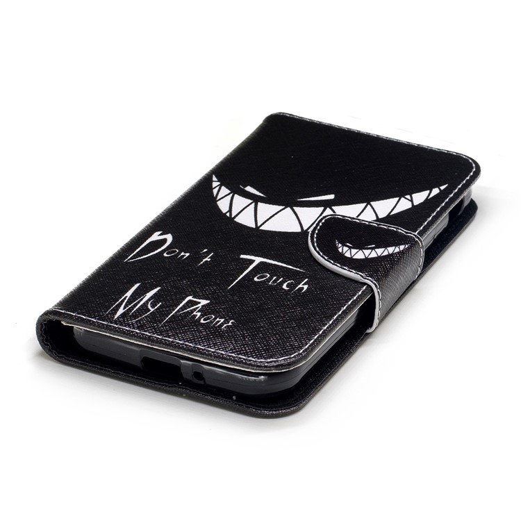 Pattern Printing Wallet Leather Stand Cell Phone Cover for Samsung Galaxy Xcover 4s / Xcover 4 SM-G390F - Do not Touch My Phone-6