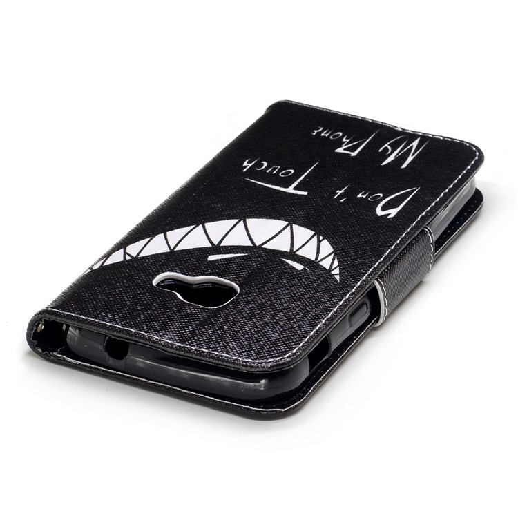 Pattern Printing Wallet Leather Stand Cell Phone Cover for Samsung Galaxy Xcover 4s / Xcover 4 SM-G390F - Do not Touch My Phone-7